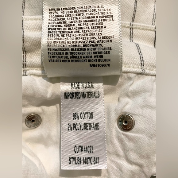 Citizens of Humanity white stripe Rocket Crop High rise ankle skinny jeans 25 XS - Picture 7 of 10